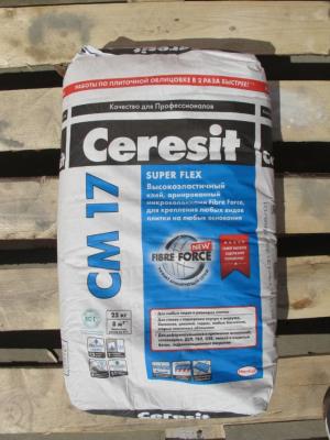 Клей для плитки Ceresit CM17 Super Flex универсальный высоковысокоэластичный армированный